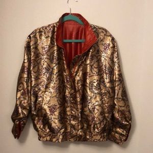 La Phia reversible vintage bomber jacket.